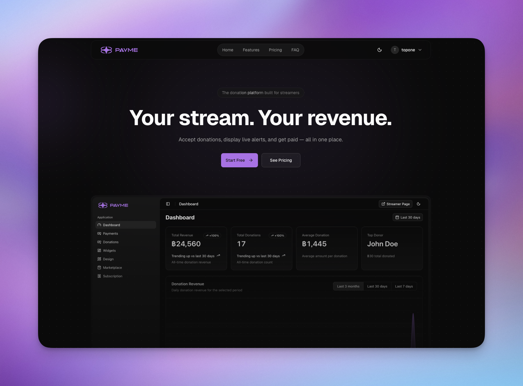 Streamer Donation Platform